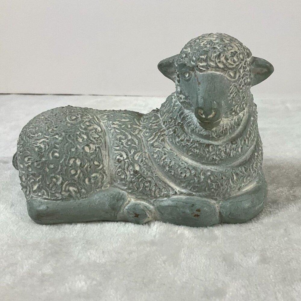 Retired 1995' Isabel Bloom‎ Rare Lamb Figurine USA Soapstone Signed Grey